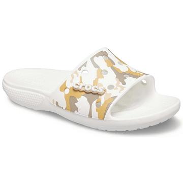 Crocs Klassiska Printed Camo Badtofflor Dam Bruna Vita | Sverige 0603TCEV